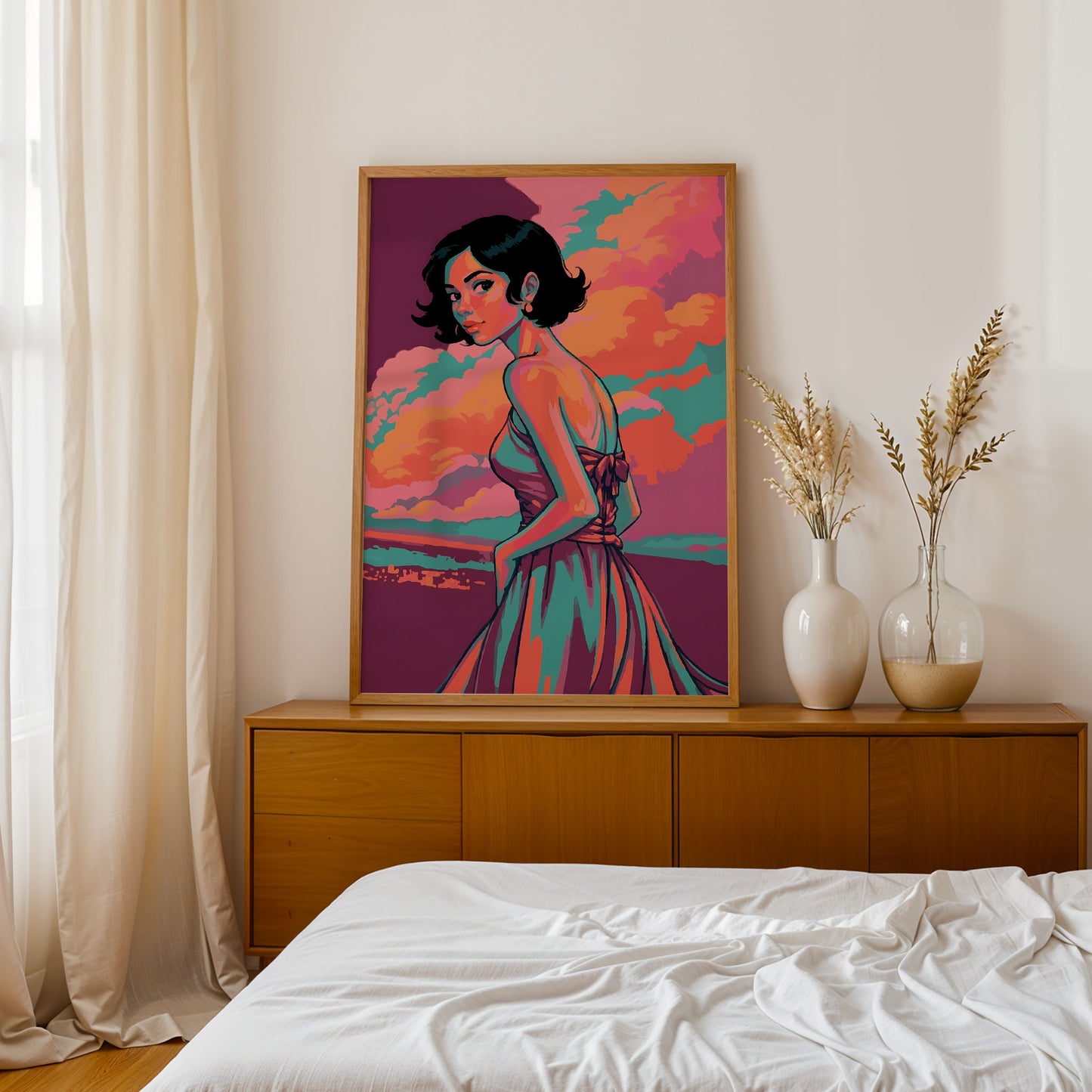 Moody Blue Portrait Print