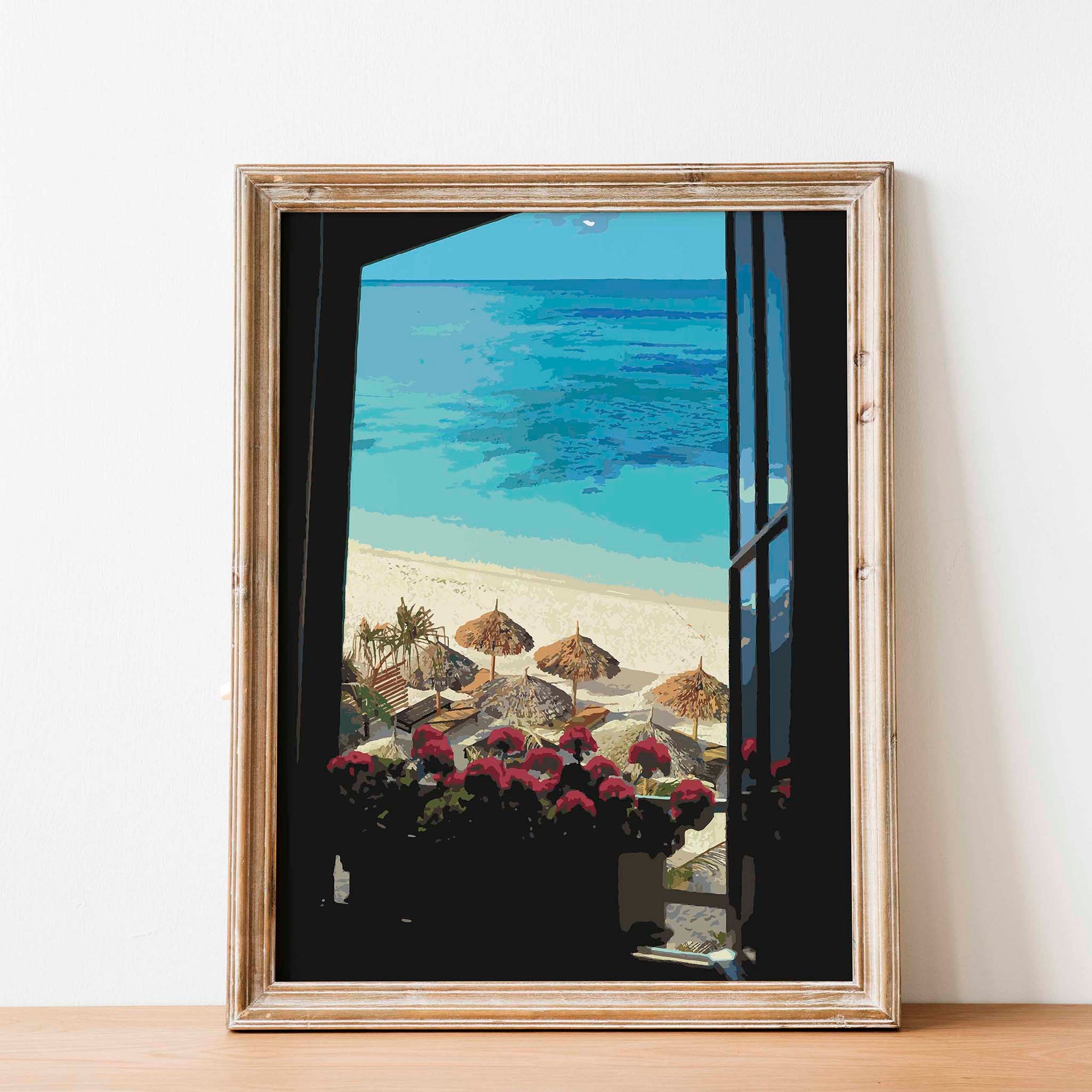 Summer View From The Window - Printable Wall Art - SweetPixelCreations