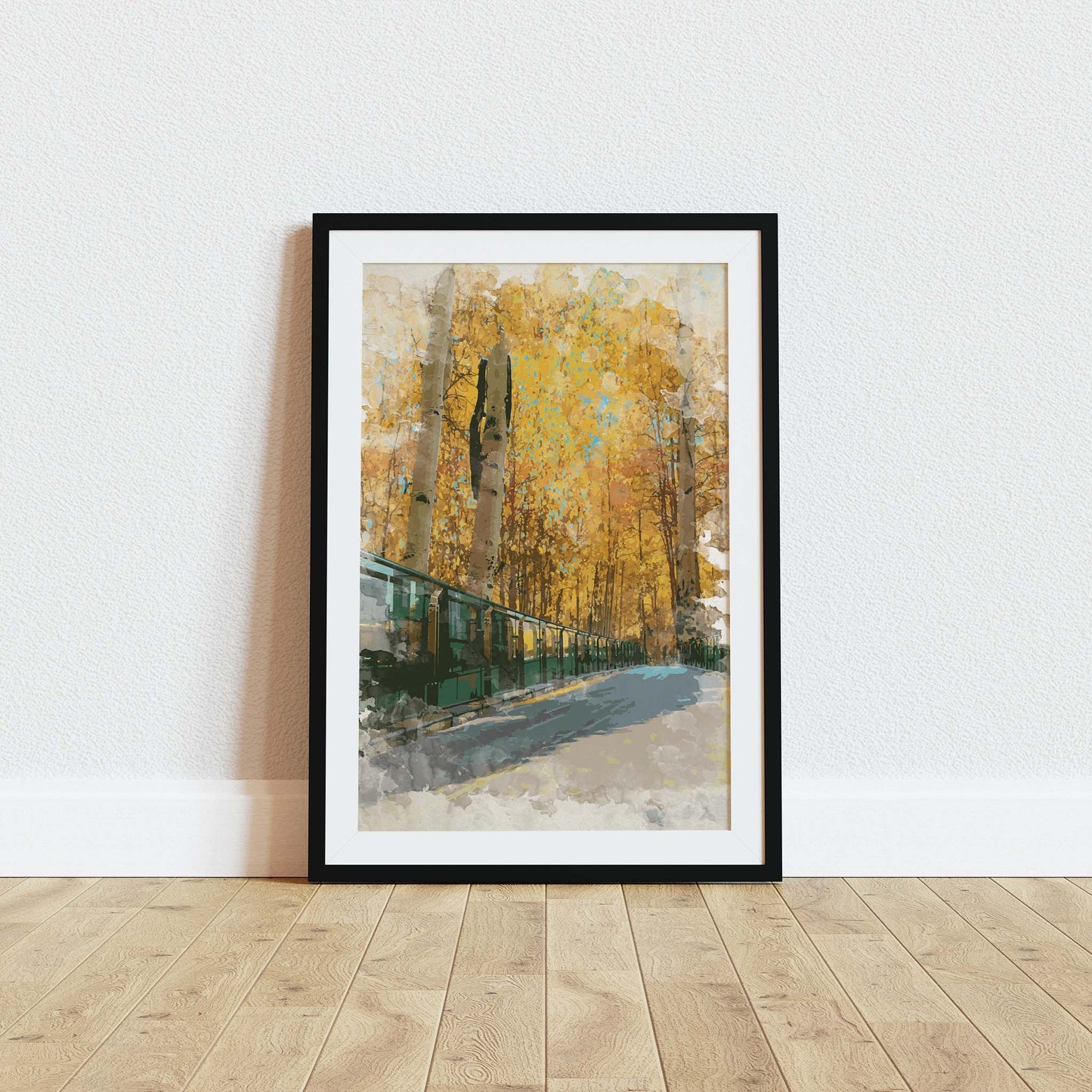 Autumn Street - Watercolor Print - SweetPixelCreations