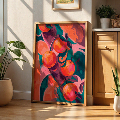 Tangerine Textures Print
