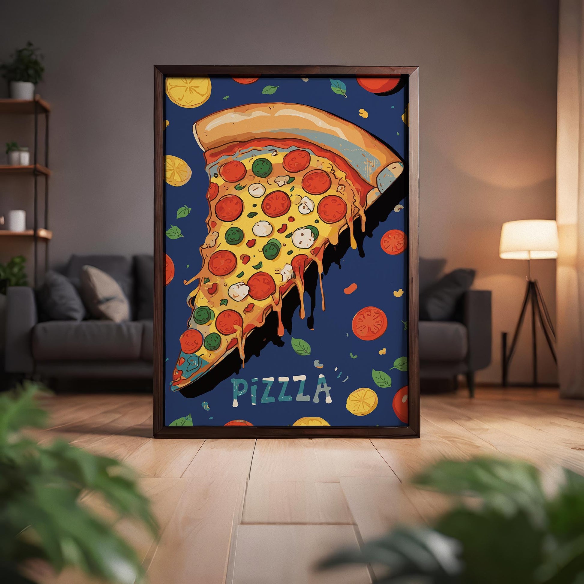 Gourmet Pizza - Retro Print - SweetPixelCreations