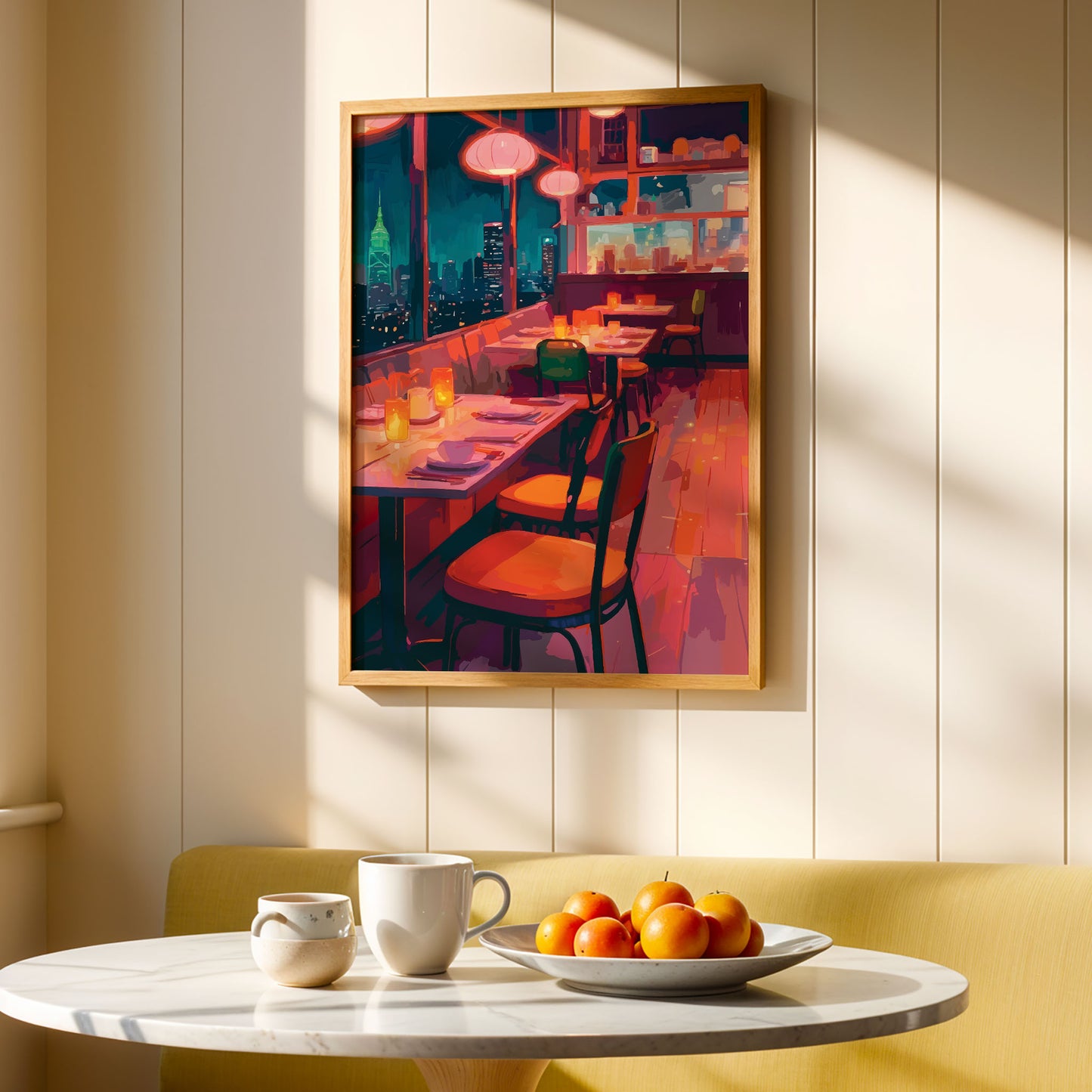 Table for Two - Watercolor City Dinner Print