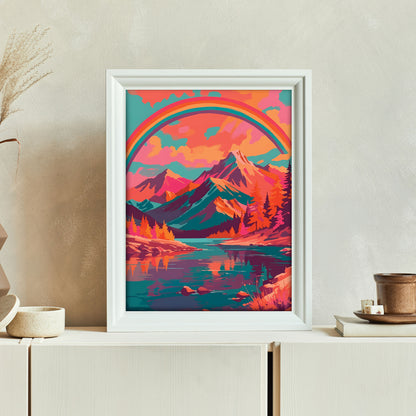 Pastel Peaks Print