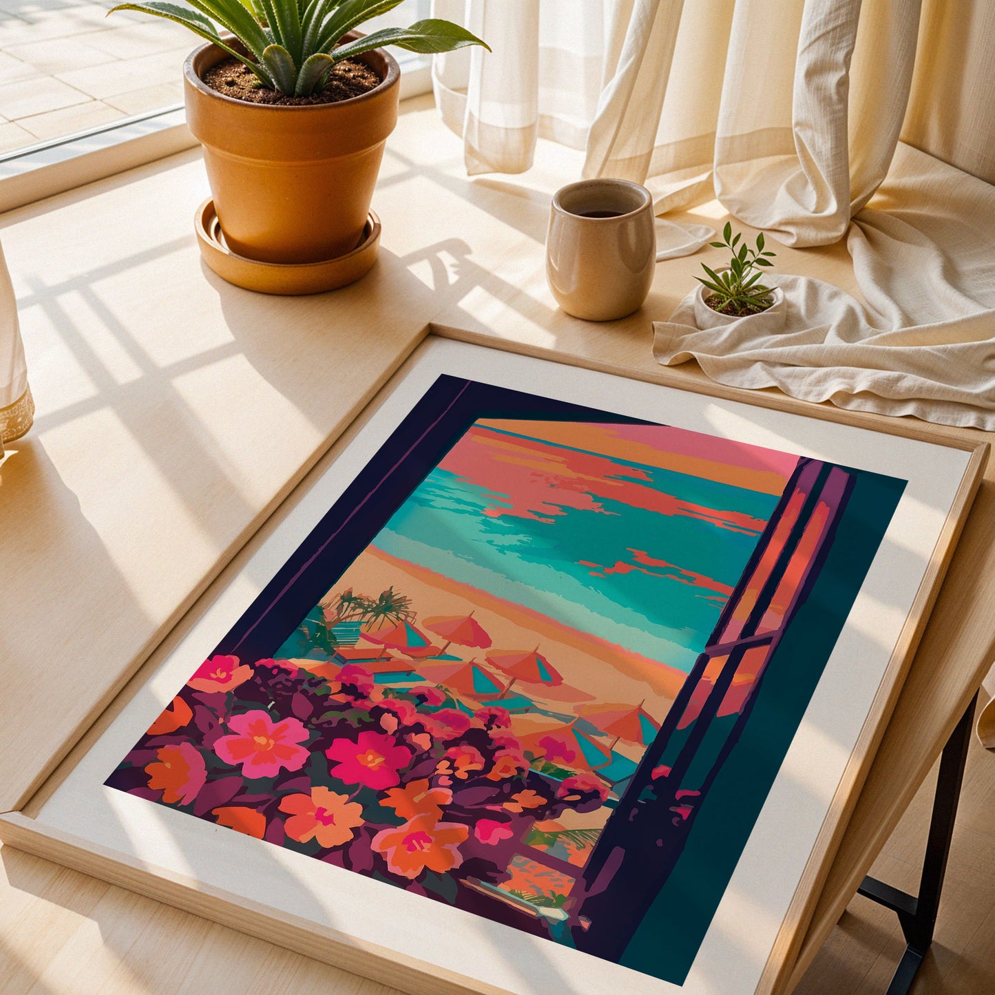 Summer View From The Window Print