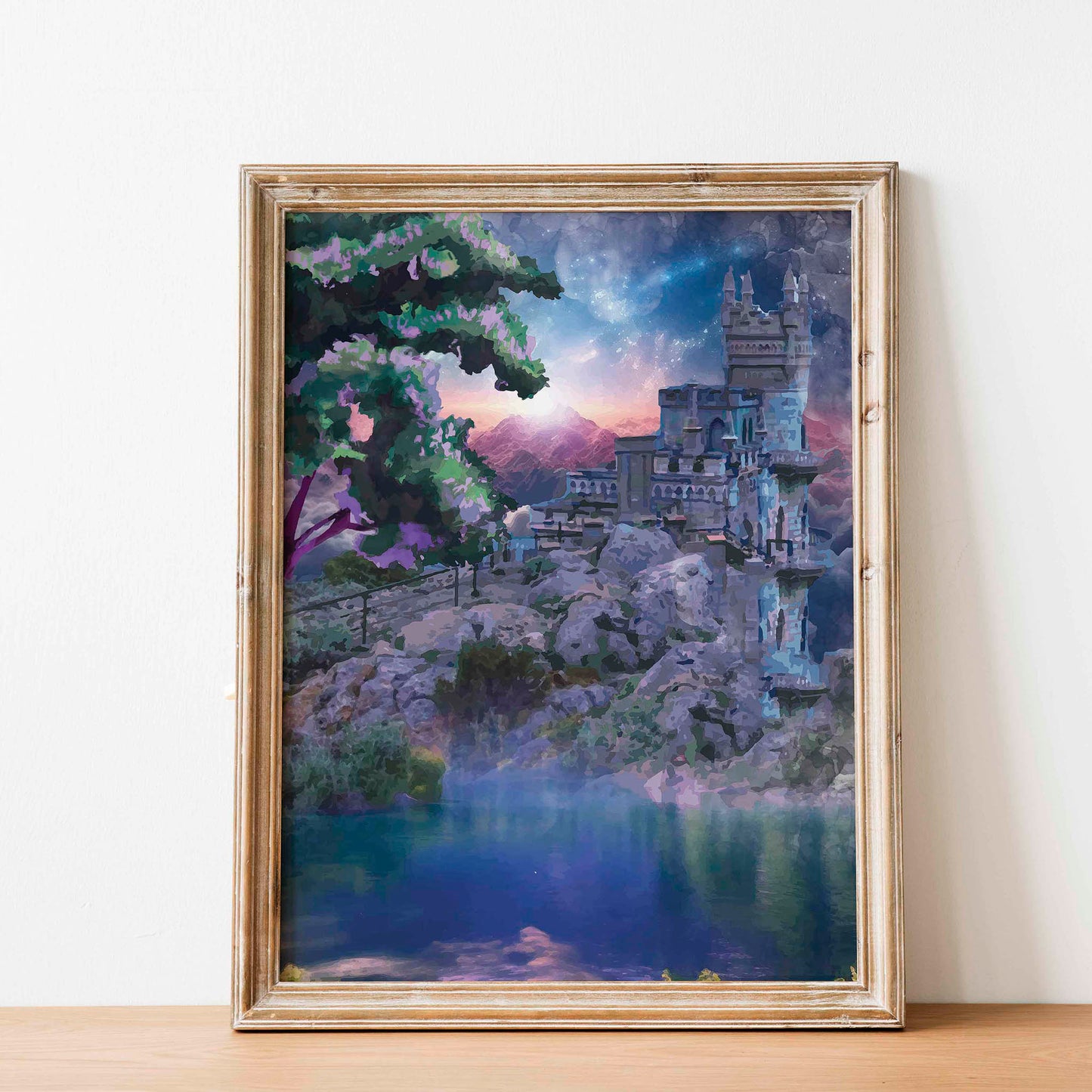 Fantasy Castle - Watercolor Art Print - SweetPixelCreations