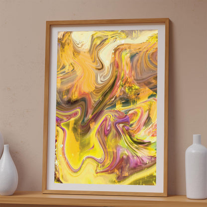 Abstract Yellow Painting - SweetPixelCreations