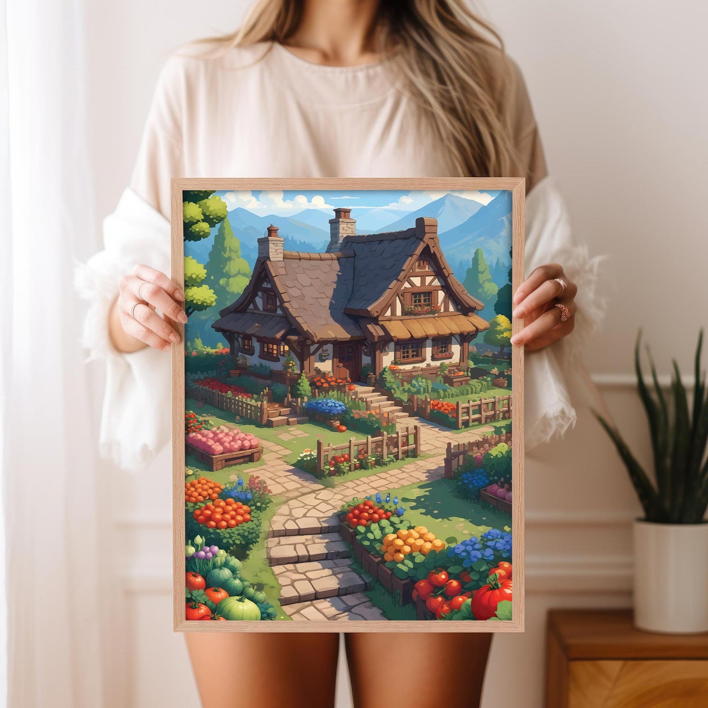 Cottage Garden Wall Print - SweetPixelCreations