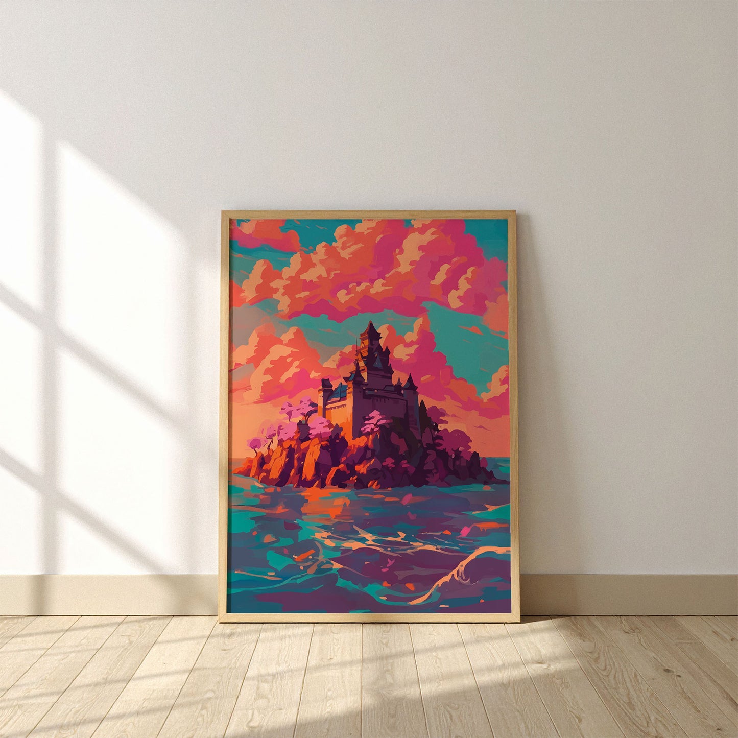 Castle on Cliff Print