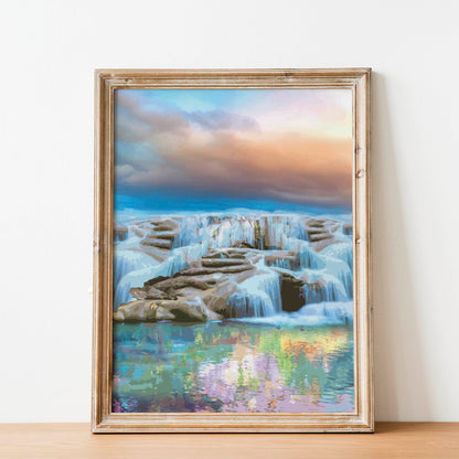 Waterfall Nature Art Print - SweetPixelCreations