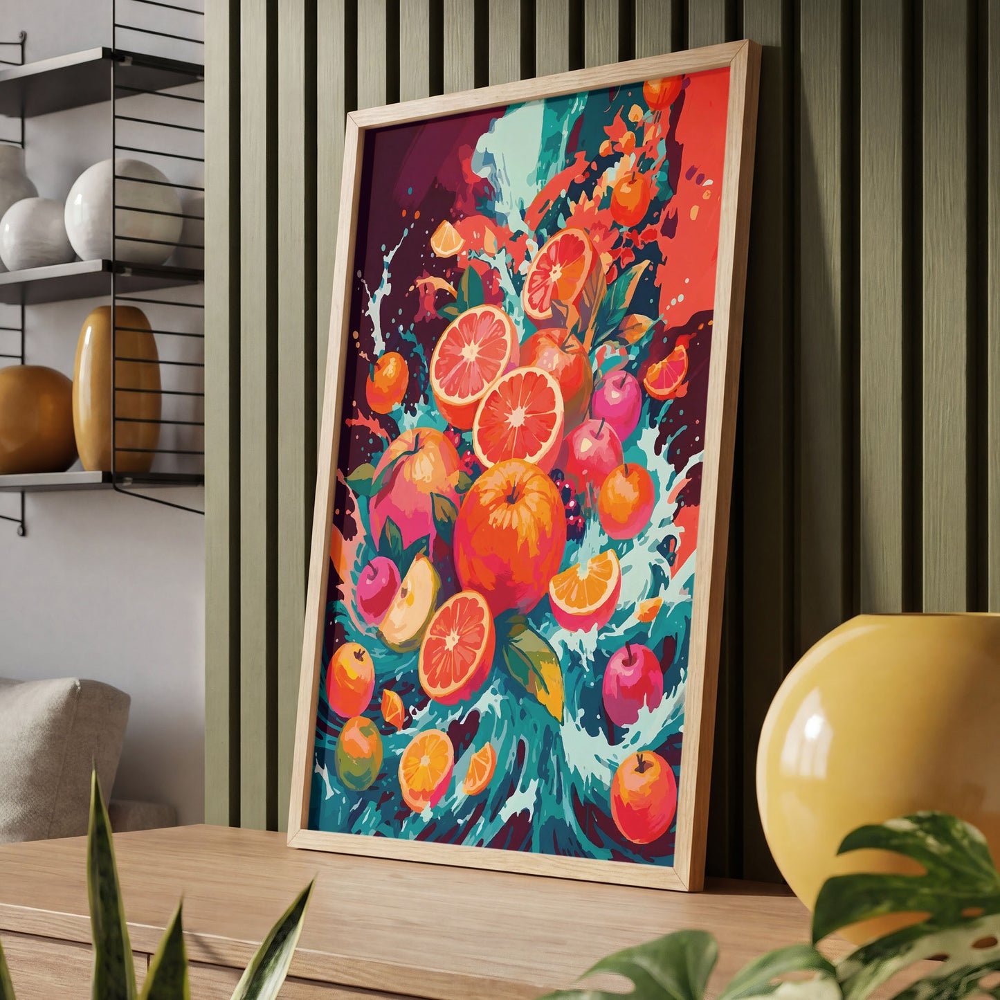 Vibrant Fruit Splash Print