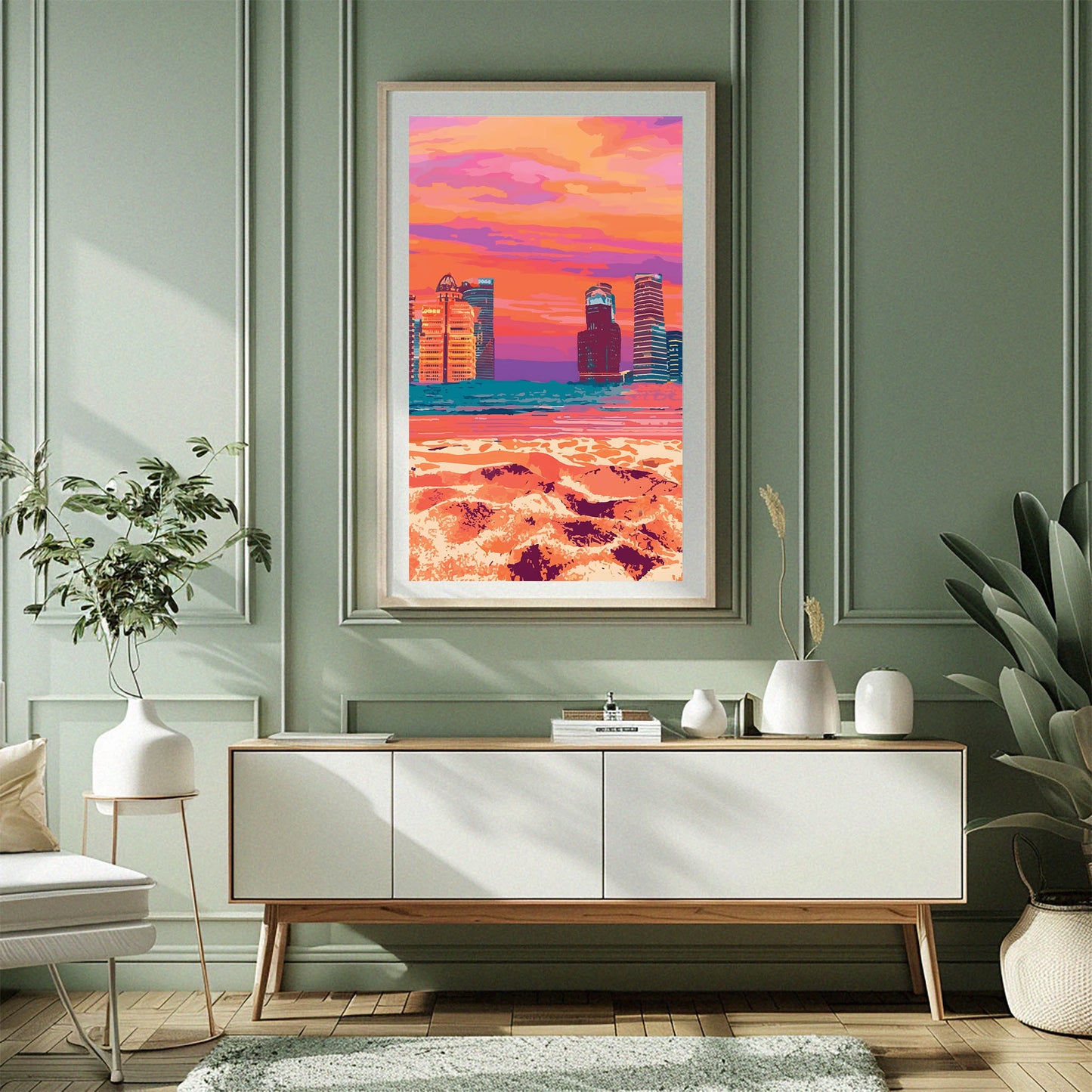 Cityscape Beach Print