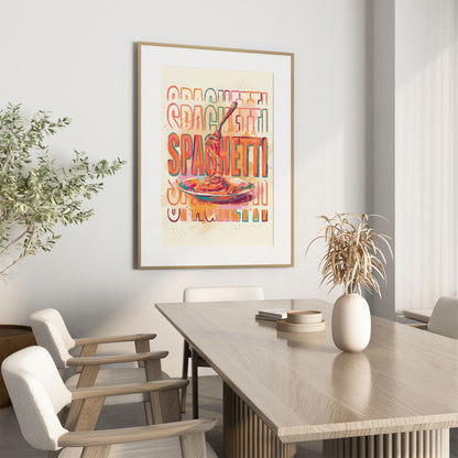 Spaghetti Typography Print