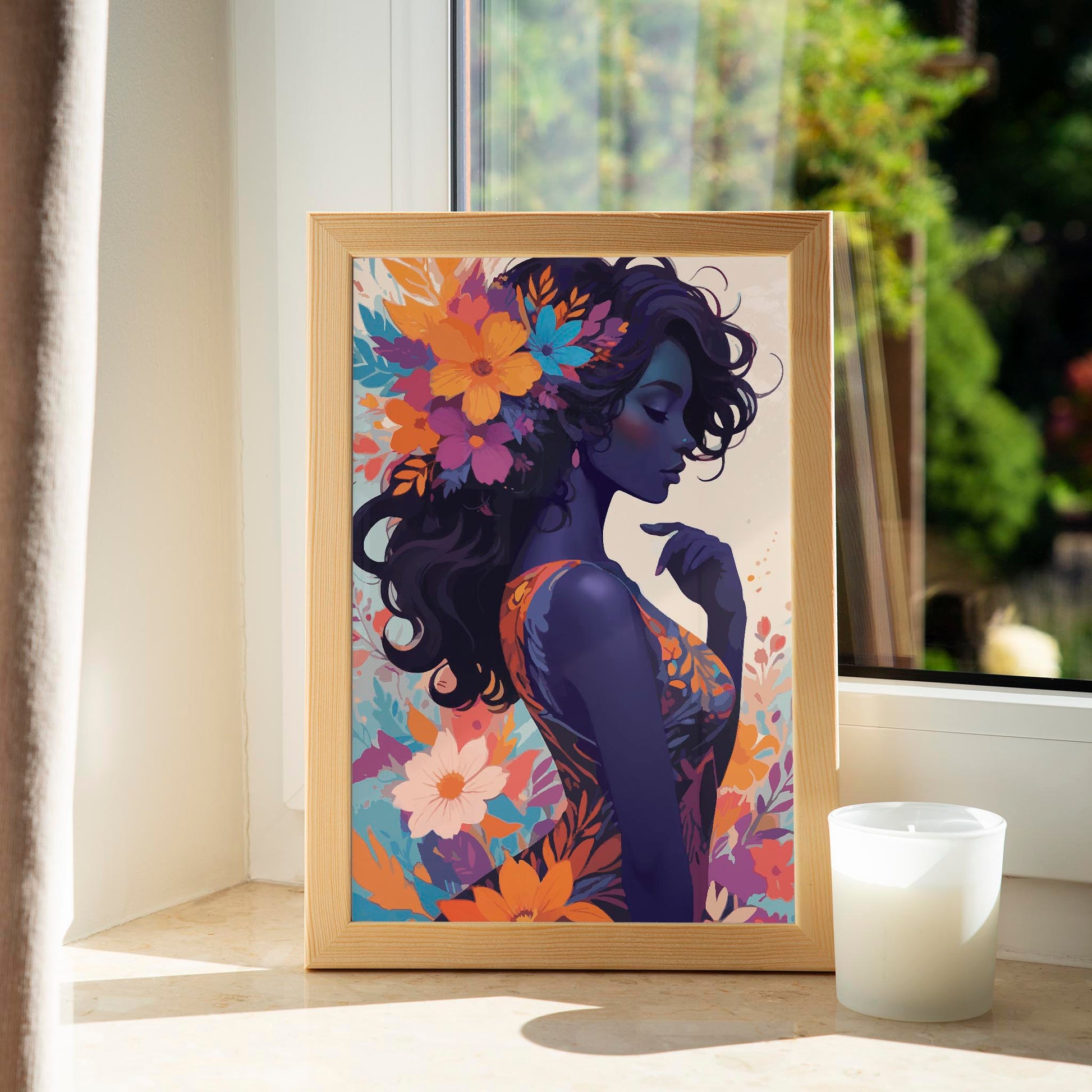 Blossom Beauty - Woman Art Print - SweetPixelCreations