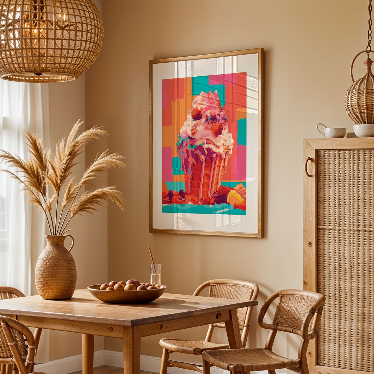 Colorful Ice Cream Sundae Print