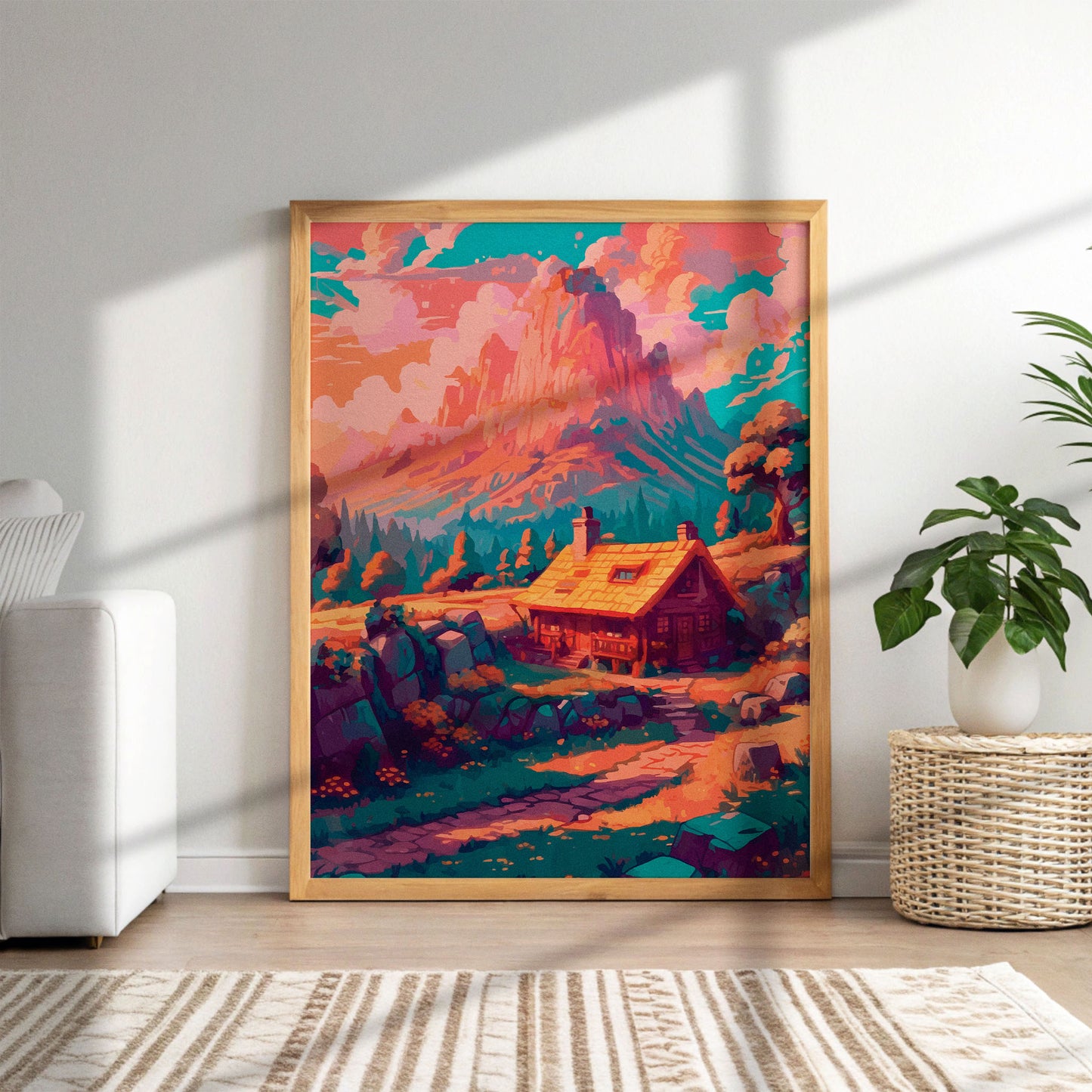 Beneath the Blushing Peaks Print