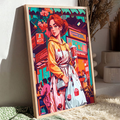 Cafe Girl Charm - Cupcakes & Sweets Print
