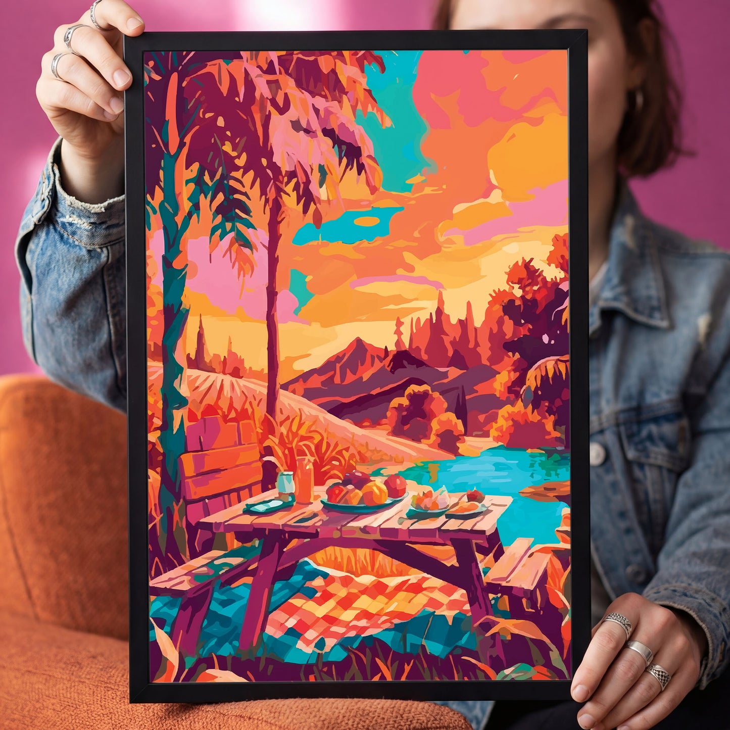 Picnic by the Lake Print