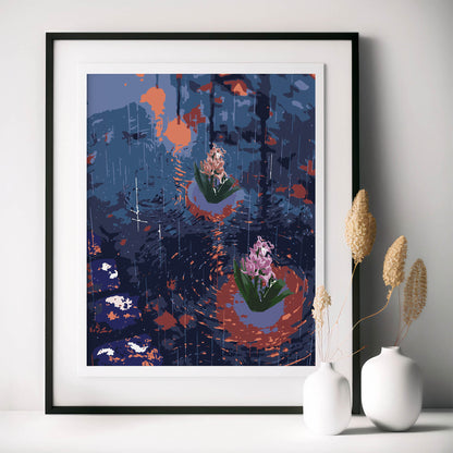 Flowers In The Rain Wall Art - SweetPixelCreations