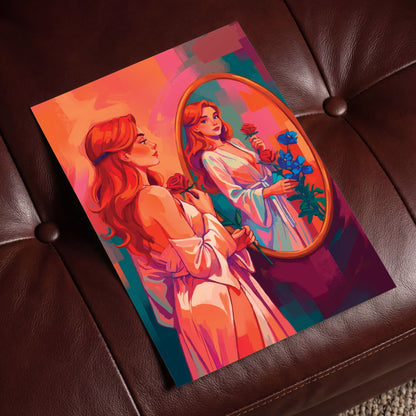 The Woman in the Mirror Print