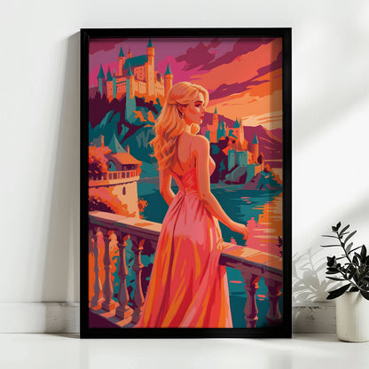 Romance of the Castle Balcony Print