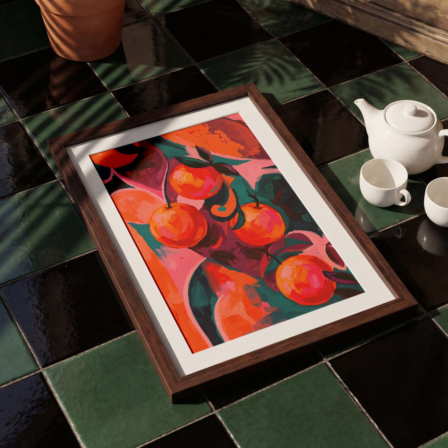 Tangerine Textures Print