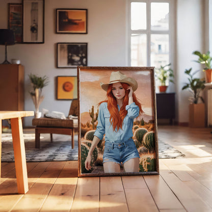 Western Cowgirl Print - SweetPixelCreations