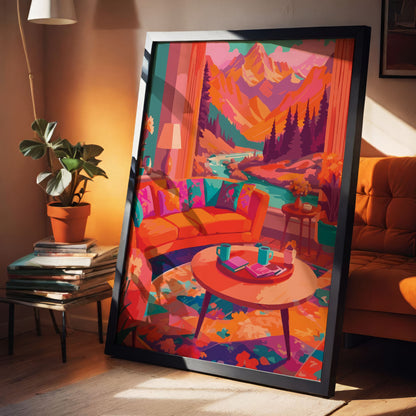 Mountain View - Cozy Interior Print