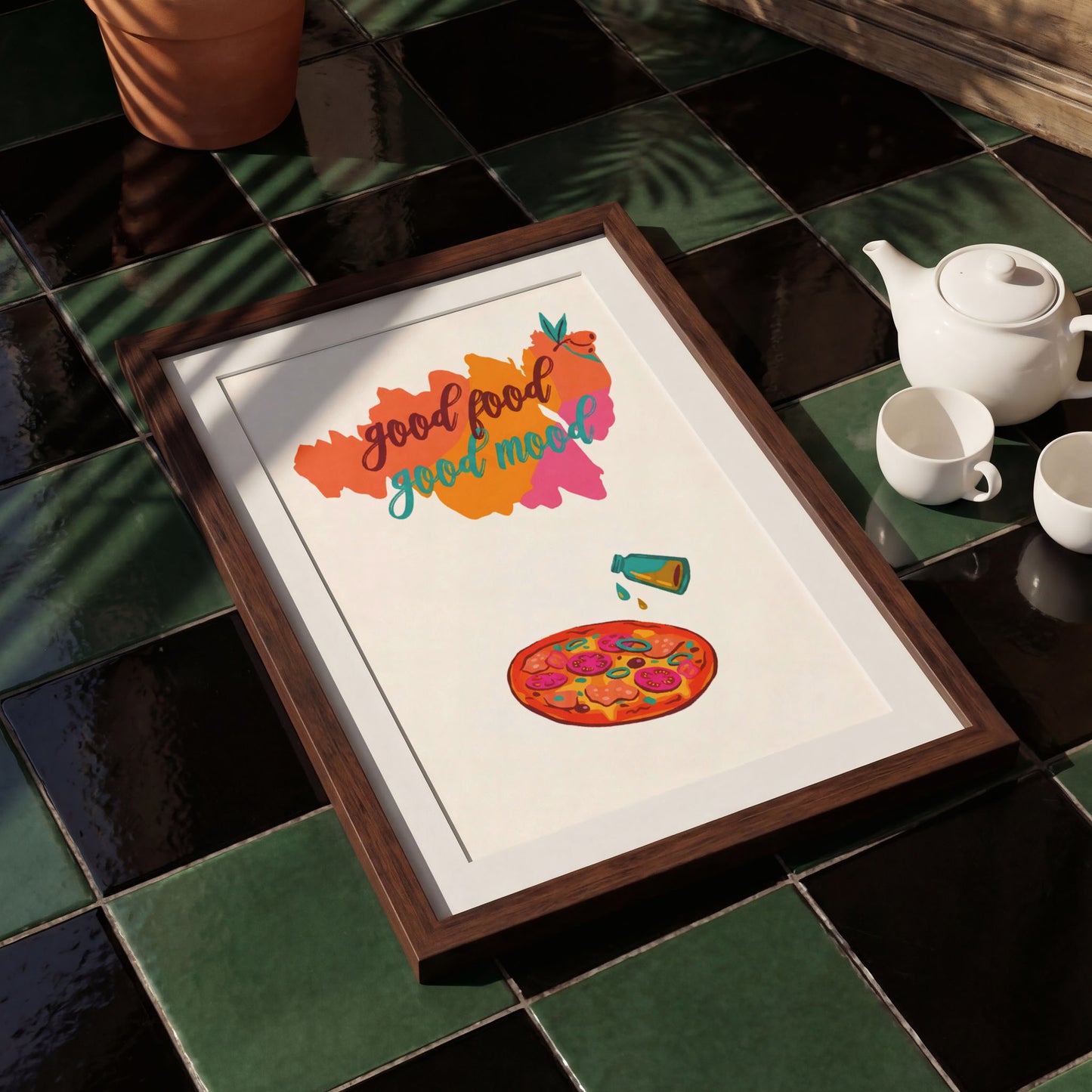 Good Food, Good Mood Print