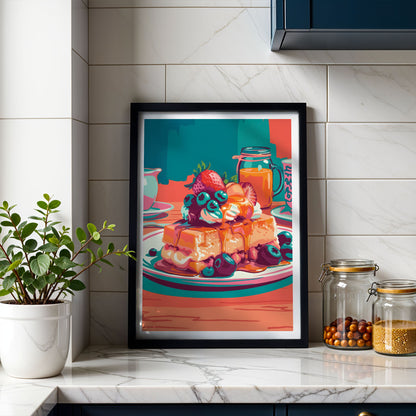 Berry Cheesecake with Caramel Drizzle Print