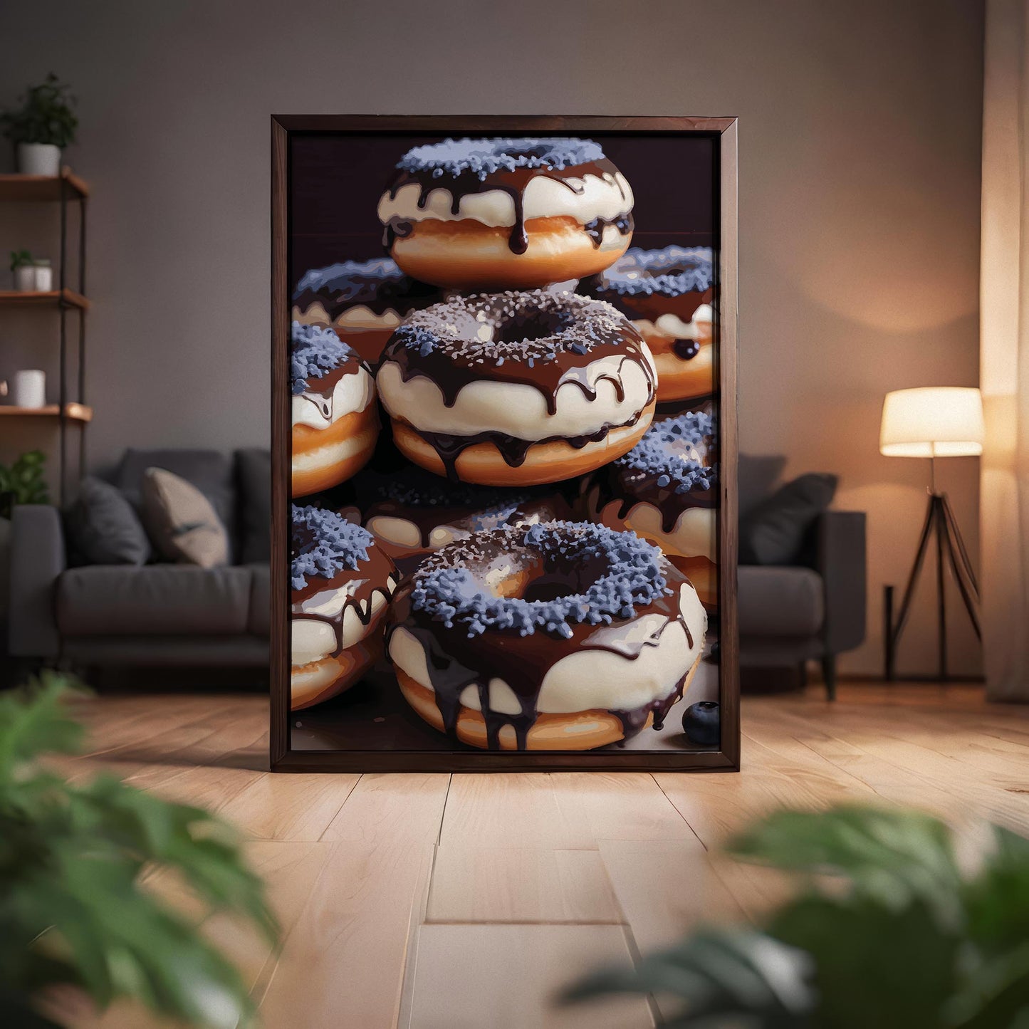 Blueberry Donuts Wall Art - SweetPixelCreations