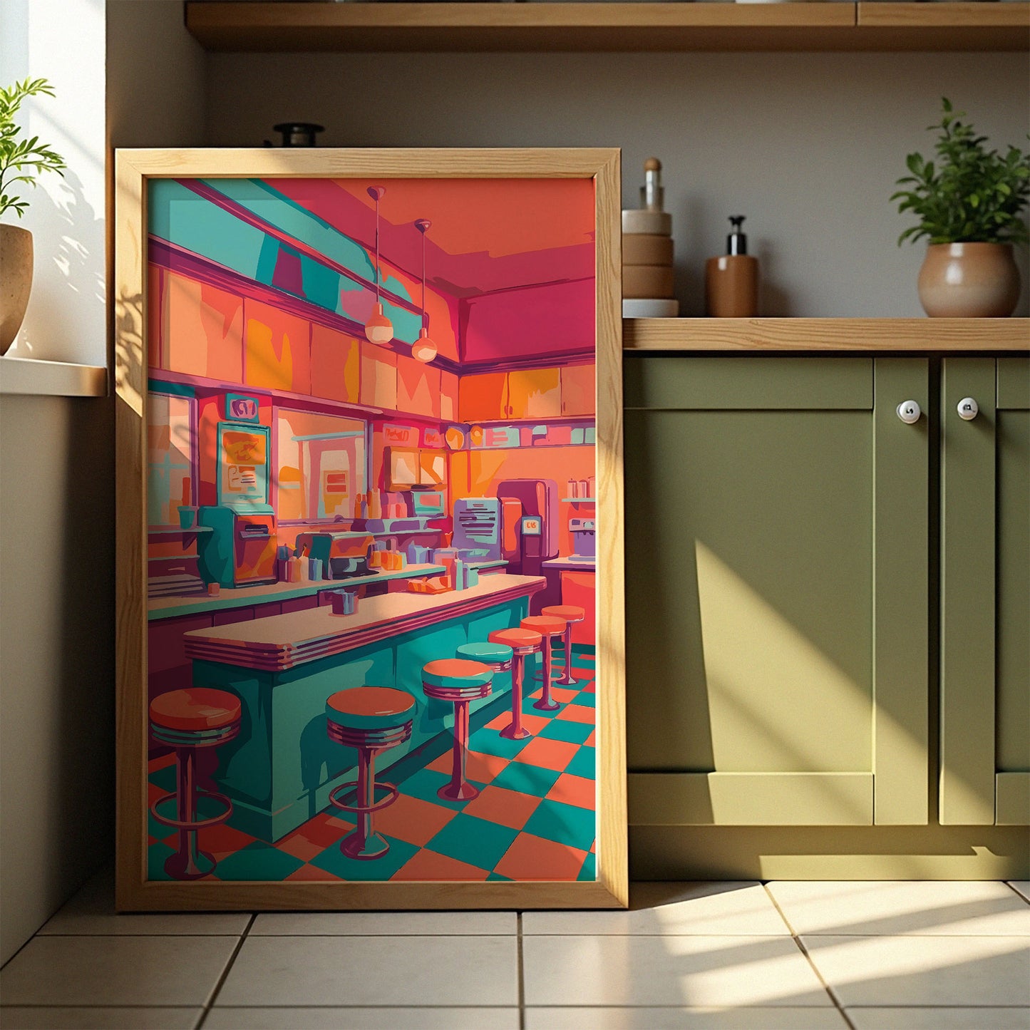 Classic Americana Cafe Print