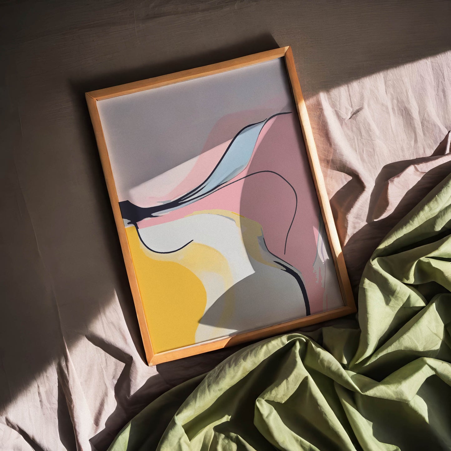 Pastel Waves Abstract Wall Art - SweetPixelCreations