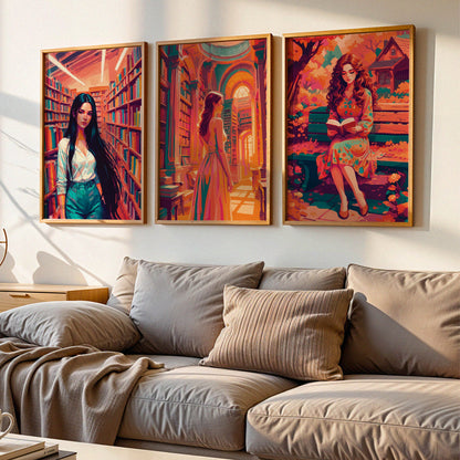 The Book Girl Bundle - Set of 3 Prints