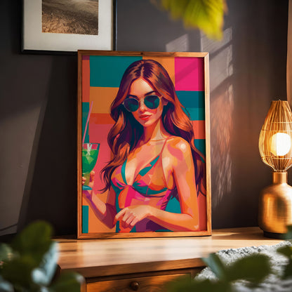 Poolside Elegance Print