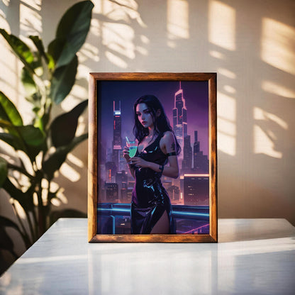 Cyberpunk Girl Wall Art - SweetPixelCreations