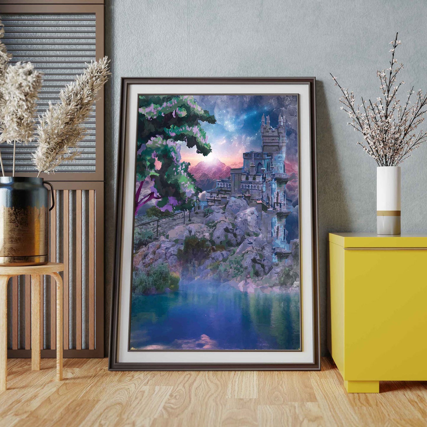 Fantasy Castle - Watercolor Art Print - SweetPixelCreations