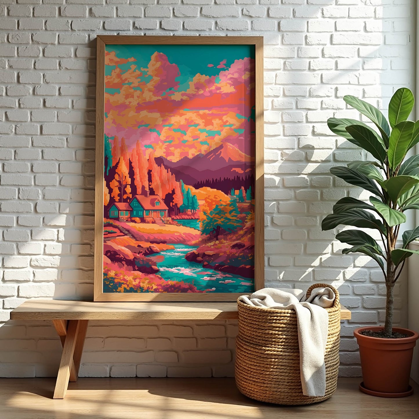 Cabin in the Mountains Print