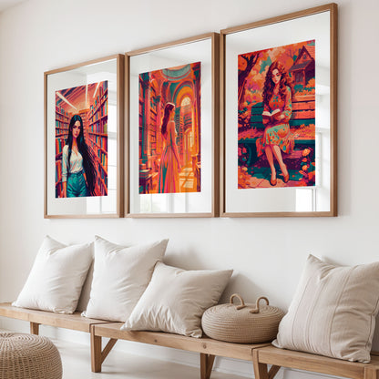 The Book Girl Bundle - Set of 3 Prints