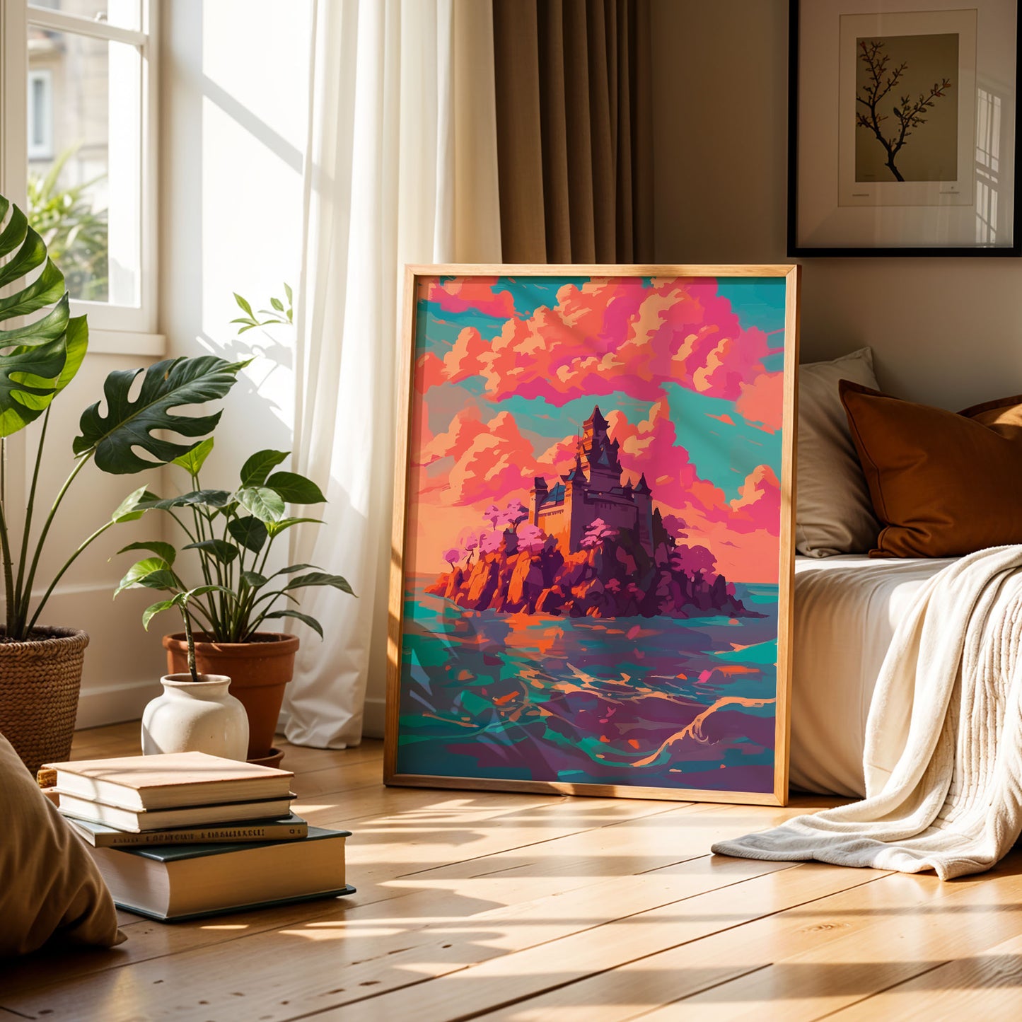 Castle on Cliff Print