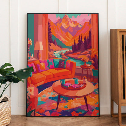 Mountain View - Cozy Interior Print