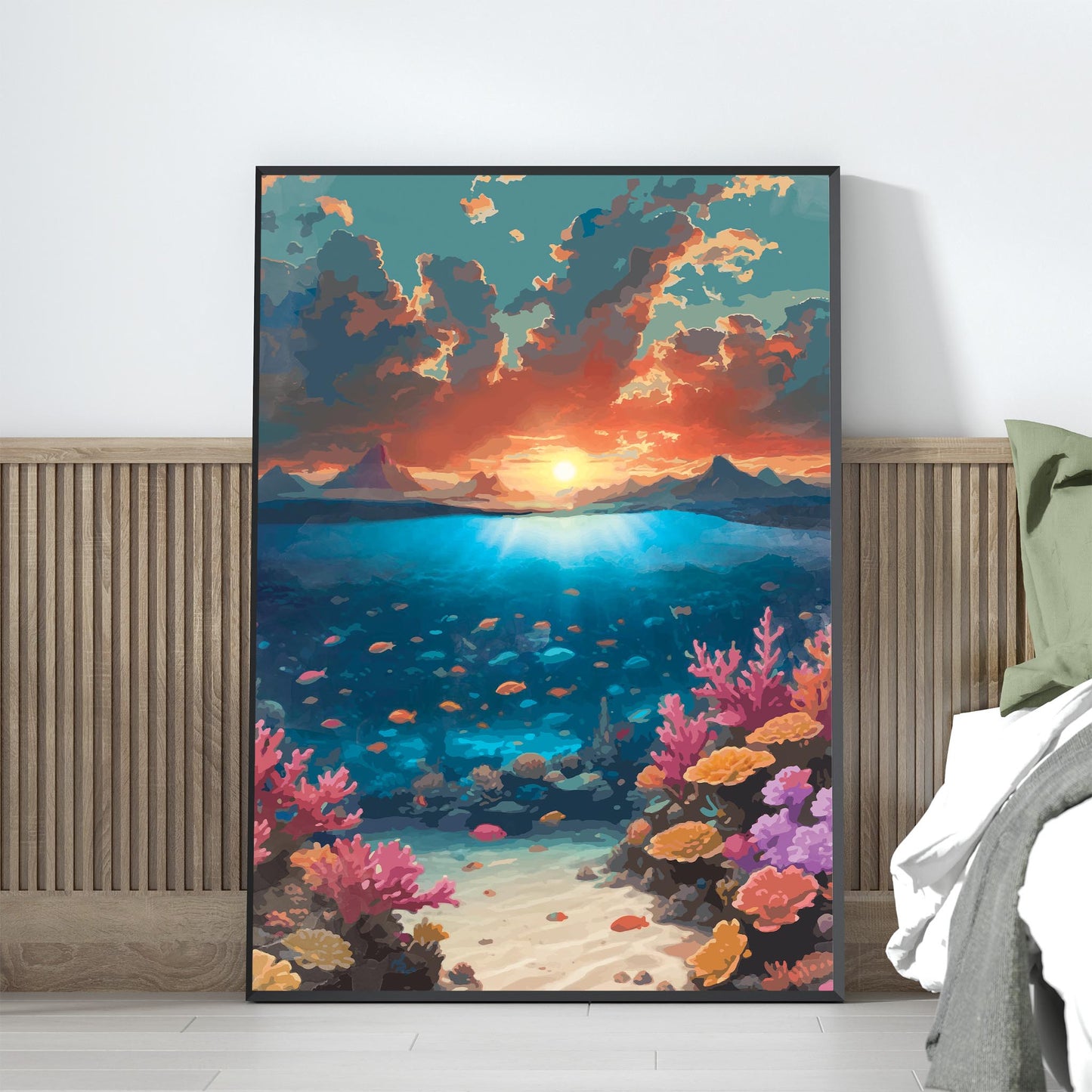 Underwater Sunset Illustration - SweetPixelCreations