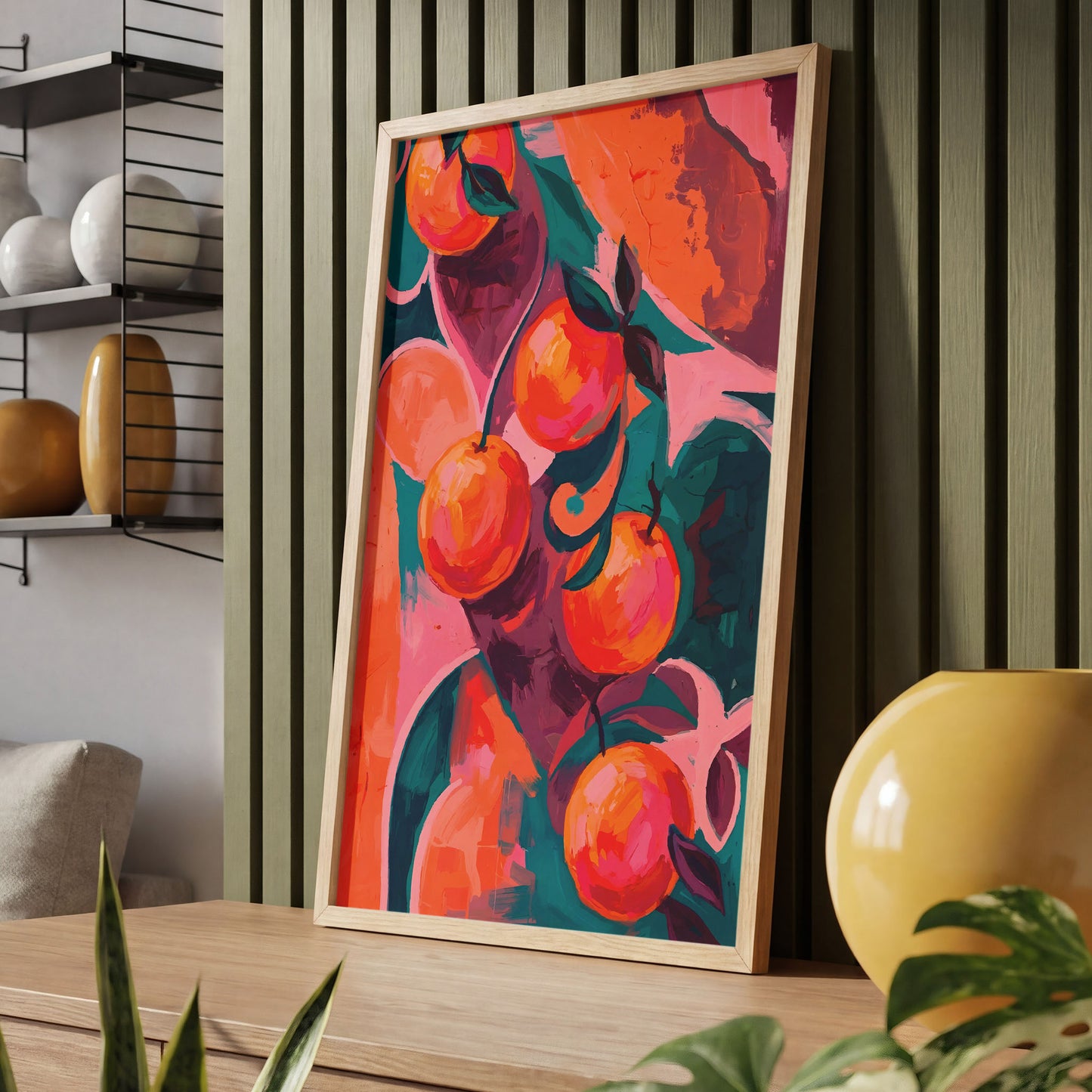 Tangerine Textures Print