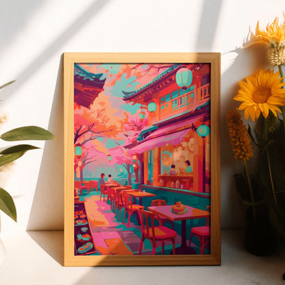 Cherry Blossom Cafe Print