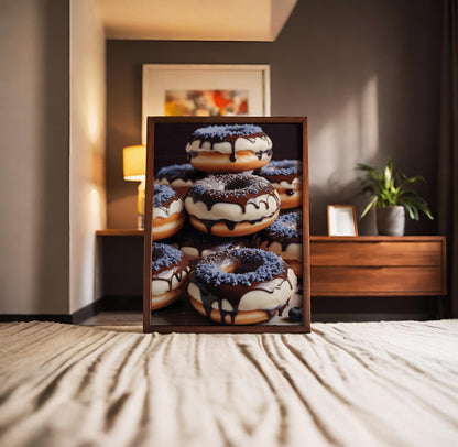 Blueberry Donuts Wall Art - SweetPixelCreations