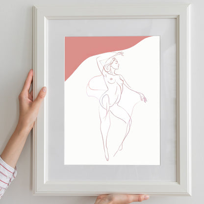 Graceful Minimalist Line Art Print - SweetPixelCreations