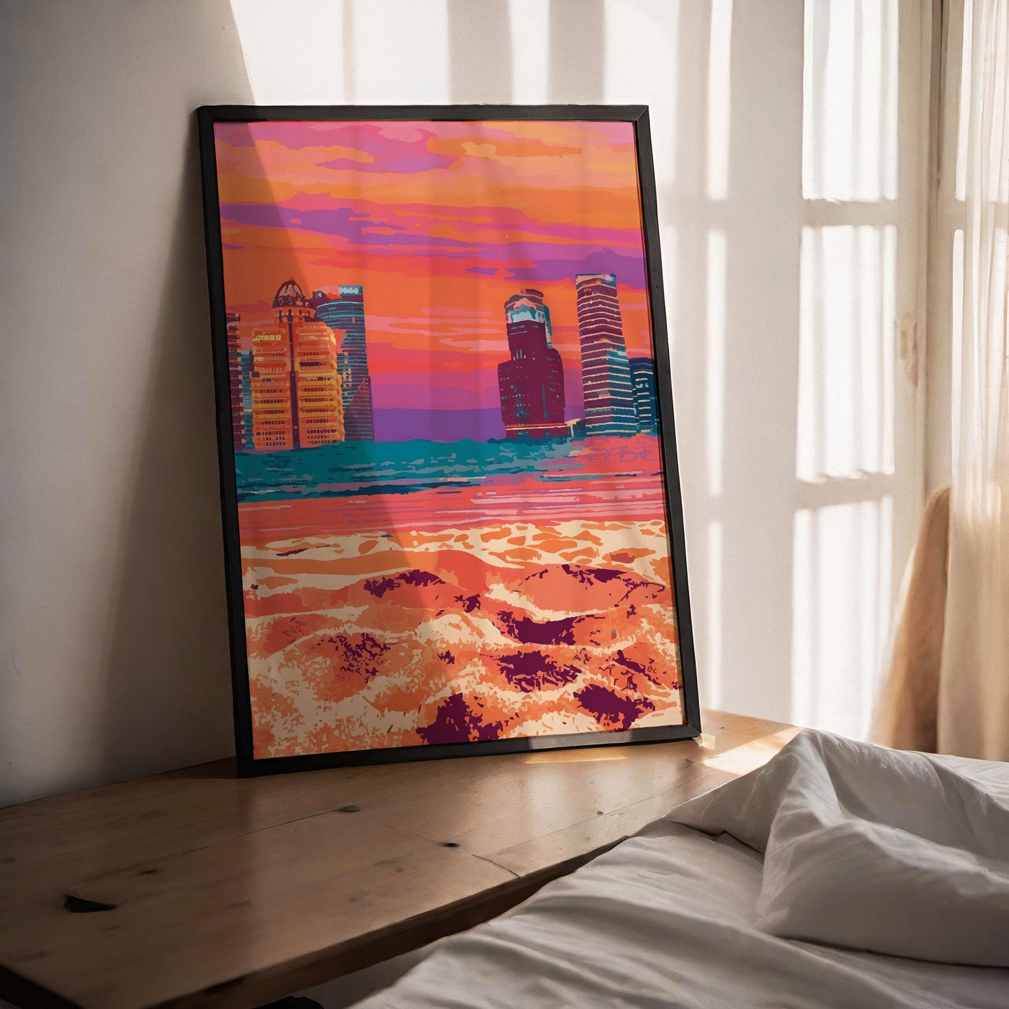 Cityscape Beach Print