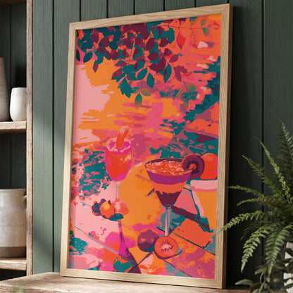 Cocktails By The Pool Print