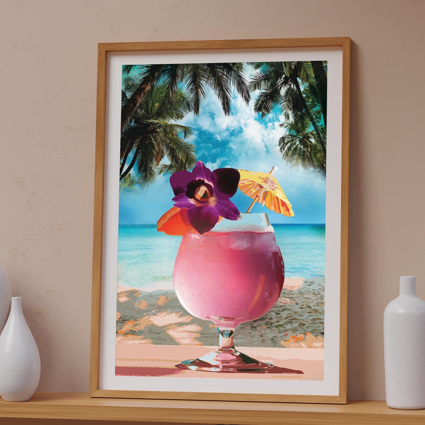 Tropical Cocktail Poster - SweetPixelCreations