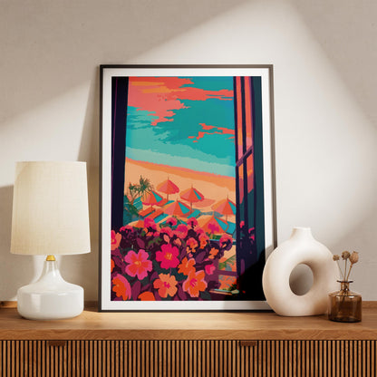 Summer View From The Window Print