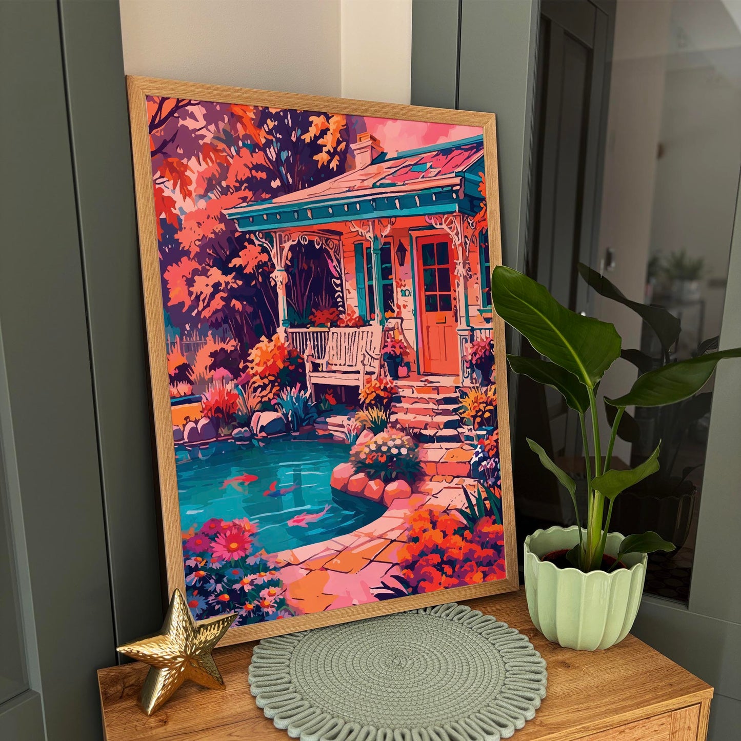 Springtime Floral Porch Print